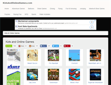 Tablet Screenshot of kidsandonlinegames.com